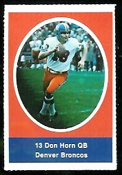 1972 Sunoco Stamps      177     Don Horn